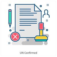 UN Confirmed and business icon concept vector