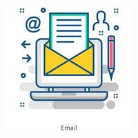 Email and e message icon concept vector