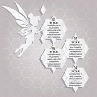Infographics with fairy objects vector