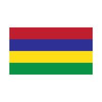 Mauritius flag icon vector