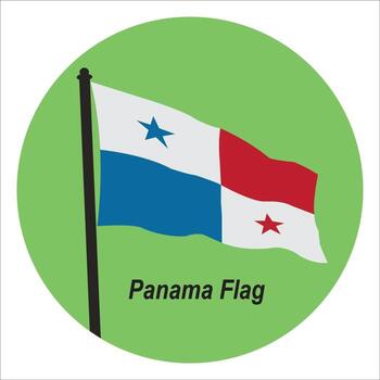 Panama flag icon vector
