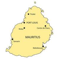 Map of mauritius vector
