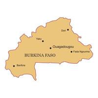 Burkina Faso country map vector