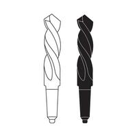 Drill bit icon vector