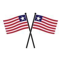 Liberian flag design vector