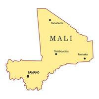 Mali country map vector