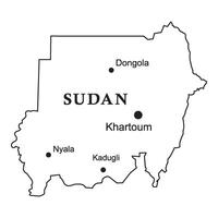 Map of Sudan vector