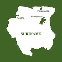 Suriname name map vector