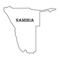 Map of Namibia vector