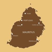 Map of mauritius vector