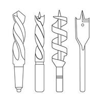 Drill bit icon vector