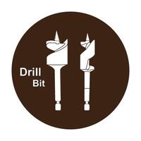 Drill bit icon vector