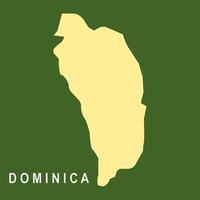 Map of Dominica vector