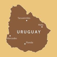 Map of uruguay vector