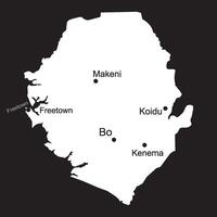 Sierra leonne map vector