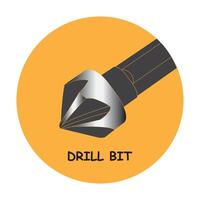 Drill bit icon vector