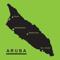 Aruba map design vector