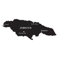 Map of jamaica vector