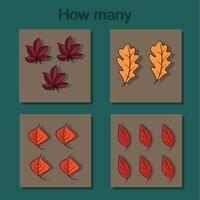 Mathematical tasks for preschool children. Teaching a child to count vector