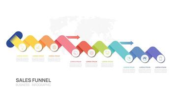 Timeline business infographic, presentation business infographic timeline with 9 steps. illustration. vector