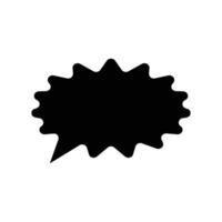 empty scream speech bubble, burst with white background line art icon for comic apps and websites vector