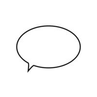 Speech bubble or chat bubble line art icon for apps and websites vector