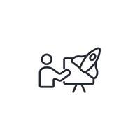 presentation icon. .Editable stroke.linear style sign for use web design,logo.Symbol illustration. vector