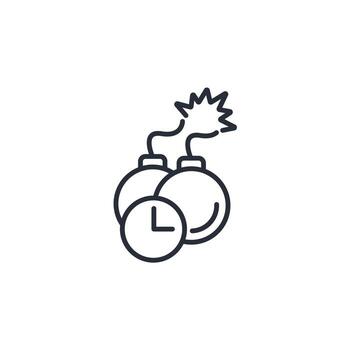 deadline icon. .Editable stroke.linear style sign for use web design,logo.Symbol illustration. vector