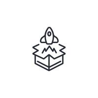 start up icon. .Editable stroke.linear style sign for use web design,logo.Symbol illustration. vector