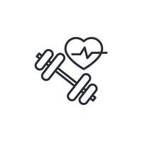 gym icon. .Editable stroke.linear style sign for use web design,logo.Symbol illustration. vector