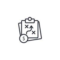 business plan icon. .Editable stroke.linear style sign for use web design,logo.Symbol illustration. vector