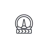 accelerator icon. .Editable stroke.linear style sign for use web design,logo.Symbol illustration. vector