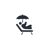 sunbath icon. .Editable stroke.linear style sign for use web design,logo.Symbol illustration. vector