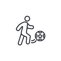 football icon. .Editable stroke.linear style sign for use web design,logo.Symbol illustration. vector