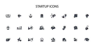 Startup icon set..Editable stroke.linear style sign for use web design,logo.Symbol illustration. vector