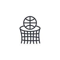 Basketball icon. .Editable stroke.linear style sign for use web design,logo.Symbol illustration. vector