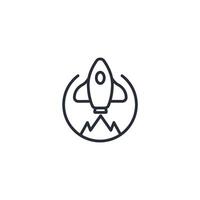 Launch icon. .Editable stroke.linear style sign for use web design,logo.Symbol illustration. vector