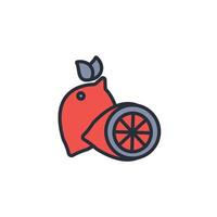 Lemon icon. .Editable stroke.linear style sign for use web design,logo.Symbol illustration. vector