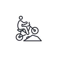Cycling icon. .Editable stroke.linear style sign for use web design,logo.Symbol illustration. vector