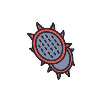 passion fruit icon. .Editable stroke.linear style sign for use web design,logo.Symbol illustration. vector