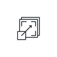 scalability icon. .Editable stroke.linear style sign for use web design,logo.Symbol illustration. vector