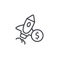startup icon. .Editable stroke.linear style sign for use web design,logo.Symbol illustration. vector