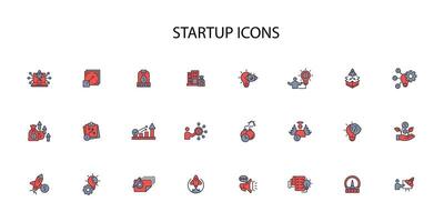 Startup icon set..Editable stroke.linear style sign for use web design,logo.Symbol illustration. vector