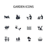 garden icon set..Editable stroke.linear style sign for use web design,logo.Symbol illustration. vector