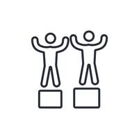 competition icon. .Editable stroke.linear style sign for use web design,logo.Symbol illustration. vector