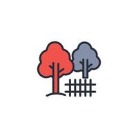 garden icon. .Editable stroke.linear style sign for use web design,logo.Symbol illustration. vector