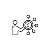 Shareholder icon. .Editable stroke.linear style sign for use web design,logo.Symbol illustration. vector