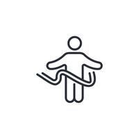 finish line icon. .Editable stroke.linear style sign for use web design,logo.Symbol illustration. vector