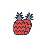 pineapple icon. .Editable stroke.linear style sign for use web design,logo.Symbol illustration. vector