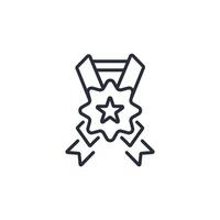 medal icon. .Editable stroke.linear style sign for use web design,logo.Symbol illustration. vector